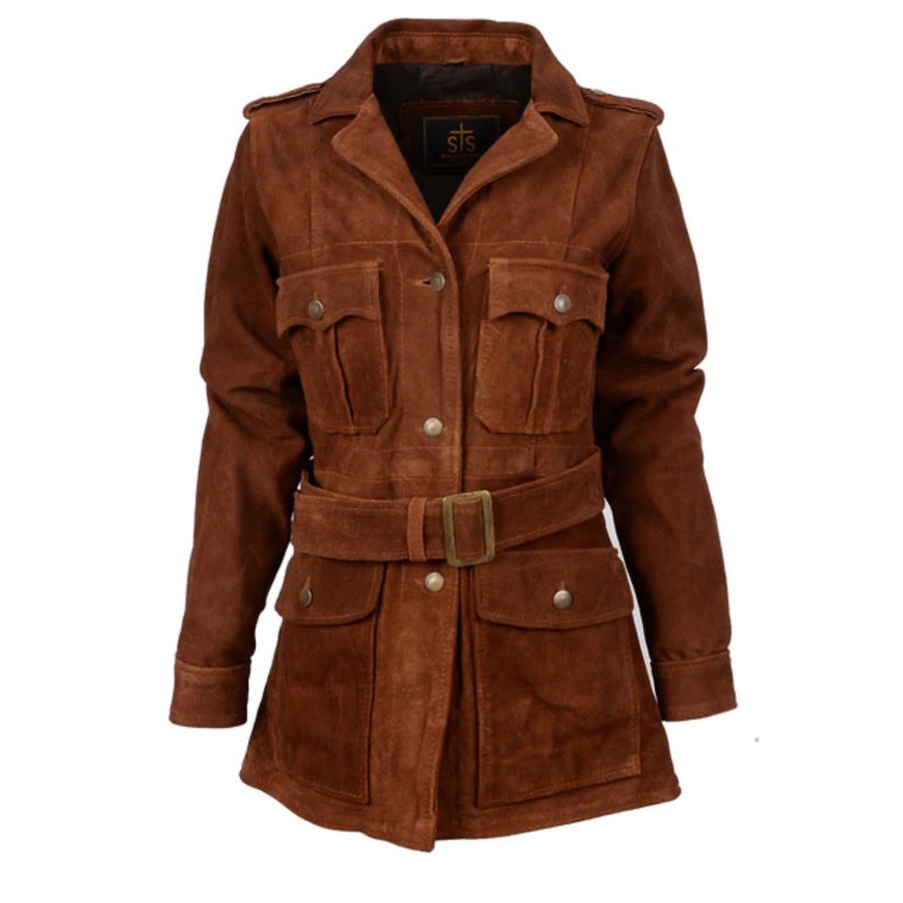 Hey there, Cowgirl! Gorgeous STS RANCHWEAR Suede Chesnut Jacket - Size S…